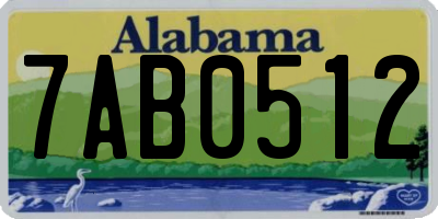 AL license plate 7AB0512