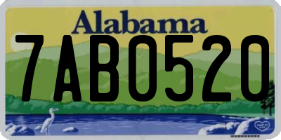 AL license plate 7AB0520