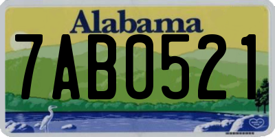 AL license plate 7AB0521