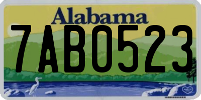 AL license plate 7AB0523