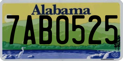 AL license plate 7AB0525