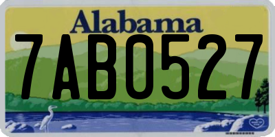 AL license plate 7AB0527