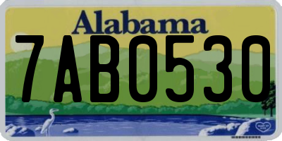 AL license plate 7AB0530