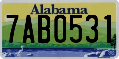 AL license plate 7AB0531