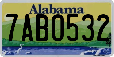 AL license plate 7AB0532