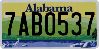 AL license plate 7AB0537
