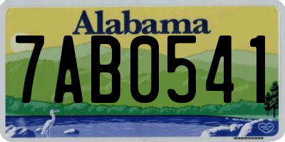 AL license plate 7AB0541