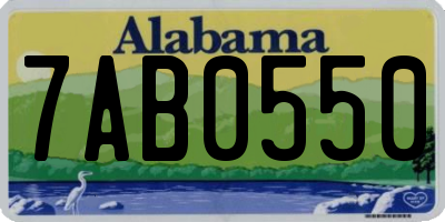 AL license plate 7AB0550