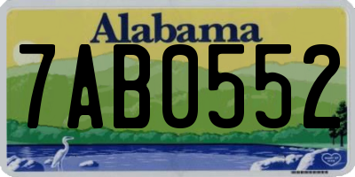 AL license plate 7AB0552