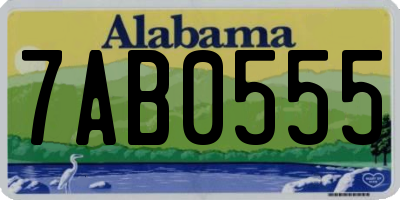 AL license plate 7AB0555