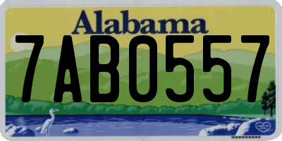 AL license plate 7AB0557