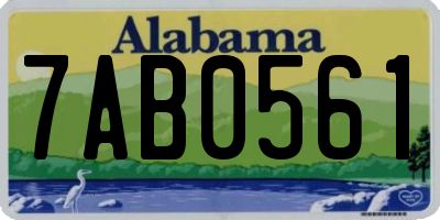 AL license plate 7AB0561