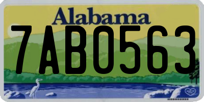 AL license plate 7AB0563