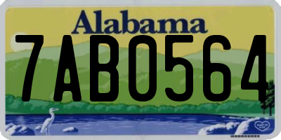 AL license plate 7AB0564
