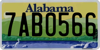 AL license plate 7AB0566
