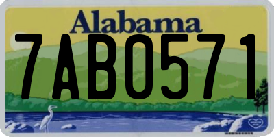 AL license plate 7AB0571