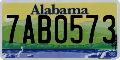AL license plate 7AB0573
