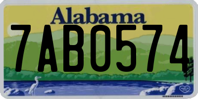 AL license plate 7AB0574