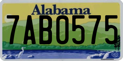 AL license plate 7AB0575