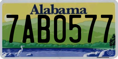 AL license plate 7AB0577