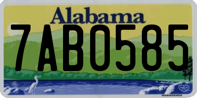 AL license plate 7AB0585