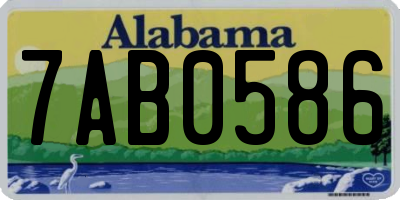 AL license plate 7AB0586