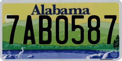 AL license plate 7AB0587