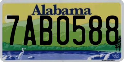 AL license plate 7AB0588