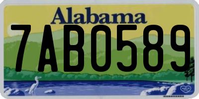 AL license plate 7AB0589