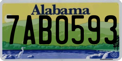AL license plate 7AB0593
