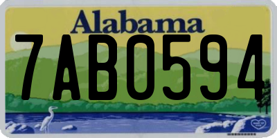 AL license plate 7AB0594