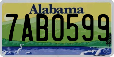 AL license plate 7AB0599