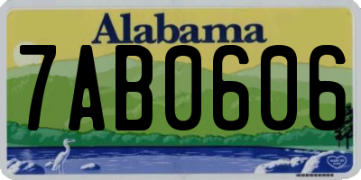 AL license plate 7AB0606