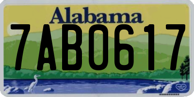 AL license plate 7AB0617