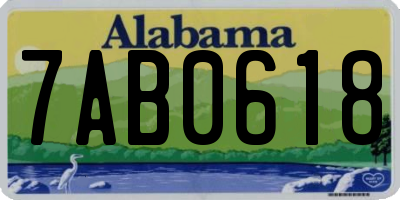 AL license plate 7AB0618