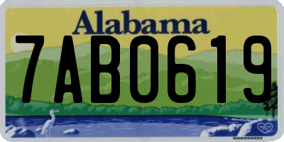 AL license plate 7AB0619