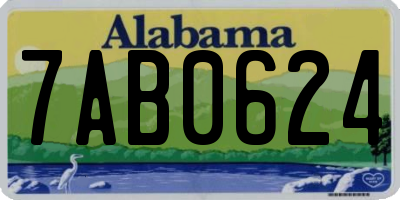 AL license plate 7AB0624