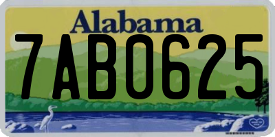 AL license plate 7AB0625