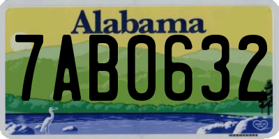 AL license plate 7AB0632