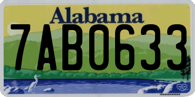 AL license plate 7AB0633