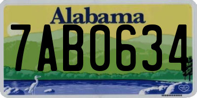 AL license plate 7AB0634