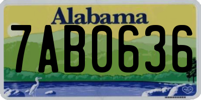 AL license plate 7AB0636