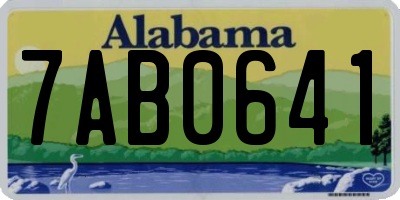 AL license plate 7AB0641