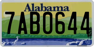 AL license plate 7AB0644