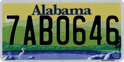 AL license plate 7AB0646