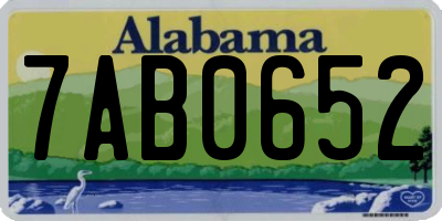 AL license plate 7AB0652