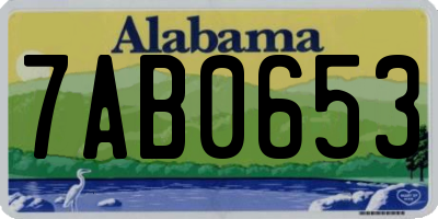 AL license plate 7AB0653