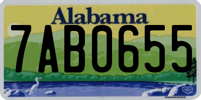 AL license plate 7AB0655
