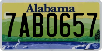 AL license plate 7AB0657