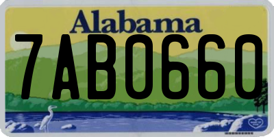 AL license plate 7AB0660